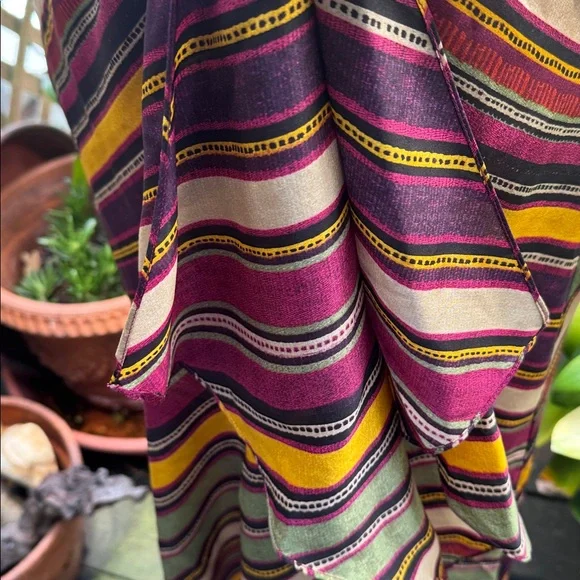 Lauren, Ralph Lauren silk striped wrap, sarong style, skirt. Size Small. Lined. - Picture 8 of 12